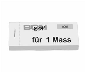 Block Verpflegungsbon "1 Mass"