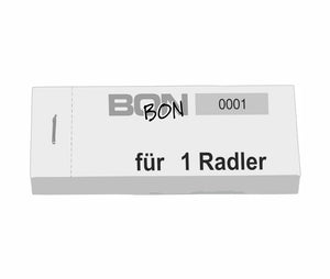 Block Verpflegungsbon "1 Radler"