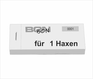 Block Verpflegungsbon "1 Haxen"