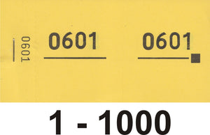 Nummernblocks, Serie zu 10 Blocks, 1-1000