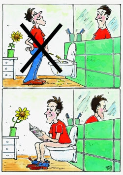 Kunststoffkleber "Toilette"