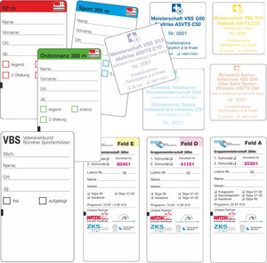 Etiquettes de contôle pour imprimantes thermo en différentes exécutions