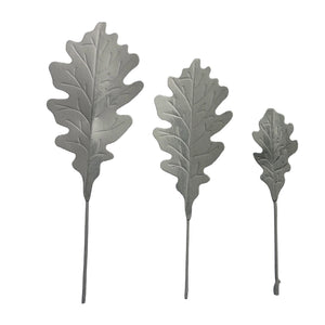 Eichenlaub silber - mittel, 8 cm